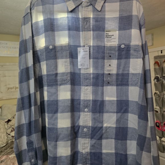 Blue Checkered Men's Shirt - Picture 1 of 4